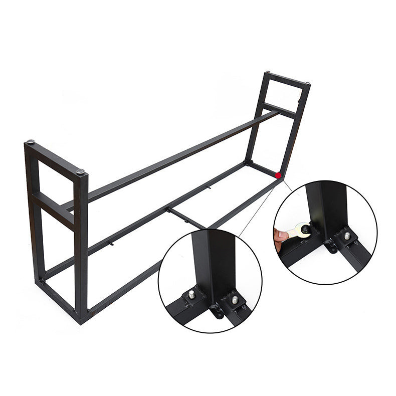 Solid Wood Bar Table Industrial Bar Dining Table with Black Trestle Base Clearhalo 'Bar Furniture' 'Bar Tables' 'bar_tables' 'furn' 'furn_bar_tables' 'Furniture' 'Kitchen & Dining Furniture' 5172912