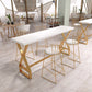 Pine Wood Bar Dining Table Traditional Luxury Rectangle Bar Table with Trestle Base Clearhalo 'Bar Furniture' 'Bar Tables' 'bar_tables' 'furn' 'furn_bar_tables' 'Furniture' 'Kitchen & Dining Furniture' 5172939