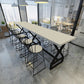 Pine Wood Bar Dining Table Traditional Luxury Rectangle Bar Table with Trestle Base Black Without Chairs Clearhalo 'Bar Furniture' 'Bar Tables' 'bar_tables' 'furn' 'furn_bar_tables' 'Furniture' 'Kitchen & Dining Furniture' 5172945