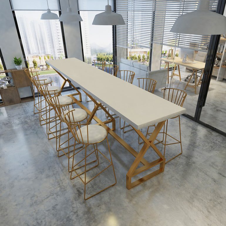 Pine Wood Bar Dining Table Traditional Luxury Rectangle Bar Table with Trestle Base Clearhalo 'Bar Furniture' 'Bar Tables' 'bar_tables' 'furn' 'furn_bar_tables' 'Furniture' 'Kitchen & Dining Furniture' 5172947