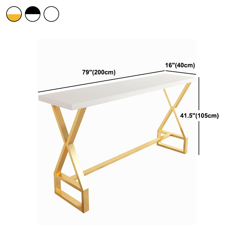 Pine Wood Bar Dining Table Traditional Luxury Rectangle Bar Table with Trestle Base Clearhalo 'Bar Furniture' 'Bar Tables' 'bar_tables' 'furn' 'furn_bar_tables' 'Furniture' 'Kitchen & Dining Furniture' 5172952