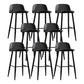 Modern Backrest Armless Counter Stool Iron Cafe Bar Stool with Acrylic Seat and Pedal Black 8 Piece Set Clearhalo 'Bar Furniture' 'Bar Stools' 'bar_stools' 'furn' 'furn_bar_stools' 'Furniture' 'Kitchen & Dining Furniture' 5173087