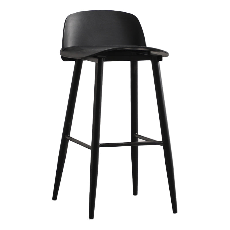 Modern Backrest Armless Counter Stool Iron Cafe Bar Stool with Acrylic Seat and Pedal Clearhalo 'Bar Furniture' 'Bar Stools' 'bar_stools' 'furn' 'furn_bar_stools' 'Furniture' 'Kitchen & Dining Furniture' 5173089