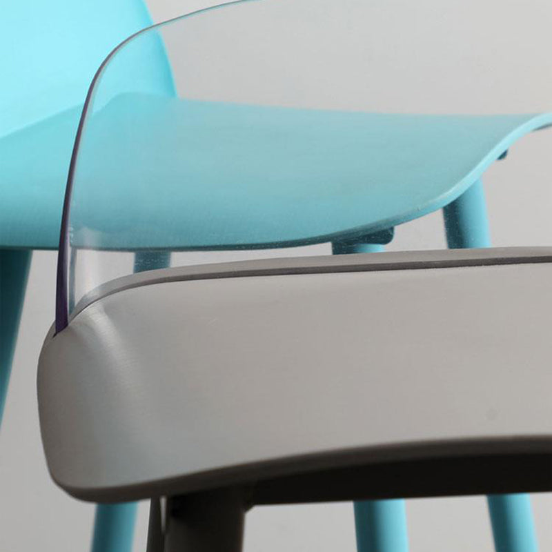 Modern Backrest Armless Counter Stool Iron Cafe Bar Stool with Acrylic Seat and Pedal Clearhalo 'Bar Furniture' 'Bar Stools' 'bar_stools' 'furn' 'furn_bar_stools' 'Furniture' 'Kitchen & Dining Furniture' 5173091