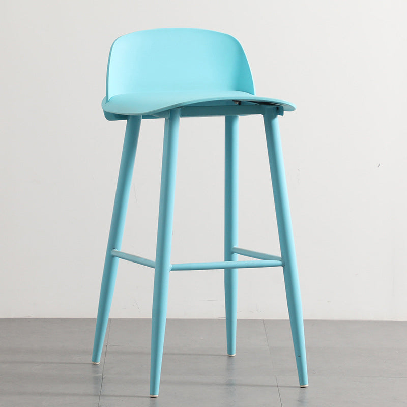 Modern Backrest Armless Counter Stool Iron Cafe Bar Stool with Acrylic Seat and Pedal Clearhalo 'Bar Furniture' 'Bar Stools' 'bar_stools' 'furn' 'furn_bar_stools' 'Furniture' 'Kitchen & Dining Furniture' 5173097