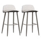 Modern Backrest Armless Counter Stool Iron Cafe Bar Stool with Acrylic Seat and Pedal Light Gray 2 Piece Set Clearhalo 'Bar Furniture' 'Bar Stools' 'bar_stools' 'furn' 'furn_bar_stools' 'Furniture' 'Kitchen & Dining Furniture' 5173098
