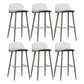 Modern Backrest Armless Counter Stool Iron Cafe Bar Stool with Acrylic Seat and Pedal Light Gray 6 Piece Set Clearhalo 'Bar Furniture' 'Bar Stools' 'bar_stools' 'furn' 'furn_bar_stools' 'Furniture' 'Kitchen & Dining Furniture' 5173102