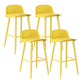 Modern Backrest Armless Counter Stool Iron Cafe Bar Stool with Acrylic Seat and Pedal Yellow 4 Piece Set Clearhalo 'Bar Furniture' 'Bar Stools' 'bar_stools' 'furn' 'furn_bar_stools' 'Furniture' 'Kitchen & Dining Furniture' 5173117