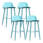 Modern Backrest Armless Counter Stool Iron Cafe Bar Stool with Acrylic Seat and Pedal Blue 4 Piece Set Clearhalo 'Bar Furniture' 'Bar Stools' 'bar_stools' 'furn' 'furn_bar_stools' 'Furniture' 'Kitchen & Dining Furniture' 5173121