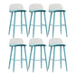 Modern Backrest Armless Counter Stool Iron Cafe Bar Stool with Acrylic Seat and Pedal Light Blue 6 Piece Set Clearhalo 'Bar Furniture' 'Bar Stools' 'bar_stools' 'furn' 'furn_bar_stools' 'Furniture' 'Kitchen & Dining Furniture' 5173126