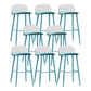 Modern Backrest Armless Counter Stool Iron Cafe Bar Stool with Acrylic Seat and Pedal Light Blue 8 Piece Set Clearhalo 'Bar Furniture' 'Bar Stools' 'bar_stools' 'furn' 'furn_bar_stools' 'Furniture' 'Kitchen & Dining Furniture' 5173127