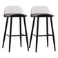 Modern Backrest Armless Counter Stool Iron Cafe Bar Stool with Acrylic Seat and Pedal Gloss Black 2 Piece Set Clearhalo 'Bar Furniture' 'Bar Stools' 'bar_stools' 'furn' 'furn_bar_stools' 'Furniture' 'Kitchen & Dining Furniture' 5173128