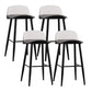 Modern Backrest Armless Counter Stool Iron Cafe Bar Stool with Acrylic Seat and Pedal Gloss Black 4 Piece Set Clearhalo 'Bar Furniture' 'Bar Stools' 'bar_stools' 'furn' 'furn_bar_stools' 'Furniture' 'Kitchen & Dining Furniture' 5173129