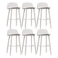 Modern Backrest Armless Counter Stool Iron Cafe Bar Stool with Acrylic Seat and Pedal Gloss White 6 Piece Set Clearhalo 'Bar Furniture' 'Bar Stools' 'bar_stools' 'furn' 'furn_bar_stools' 'Furniture' 'Kitchen & Dining Furniture' 5173134