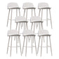 Modern Backrest Armless Counter Stool Iron Cafe Bar Stool with Acrylic Seat and Pedal Gloss White 8 Piece Set Clearhalo 'Bar Furniture' 'Bar Stools' 'bar_stools' 'furn' 'furn_bar_stools' 'Furniture' 'Kitchen & Dining Furniture' 5173135