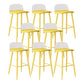 Modern Backrest Armless Counter Stool Iron Cafe Bar Stool with Acrylic Seat and Pedal Light Yellow 8 Piece Set Clearhalo 'Bar Furniture' 'Bar Stools' 'bar_stools' 'furn' 'furn_bar_stools' 'Furniture' 'Kitchen & Dining Furniture' 5173139