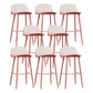 Modern Backrest Armless Counter Stool Iron Cafe Bar Stool with Acrylic Seat and Pedal Light Pink 8 Piece Set Clearhalo 'Bar Furniture' 'Bar Stools' 'bar_stools' 'furn' 'furn_bar_stools' 'Furniture' 'Kitchen & Dining Furniture' 5173143
