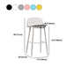 Modern Backrest Armless Counter Stool Iron Cafe Bar Stool with Acrylic Seat and Pedal Clearhalo 'Bar Furniture' 'Bar Stools' 'bar_stools' 'furn' 'furn_bar_stools' 'Furniture' 'Kitchen & Dining Furniture' 5173146