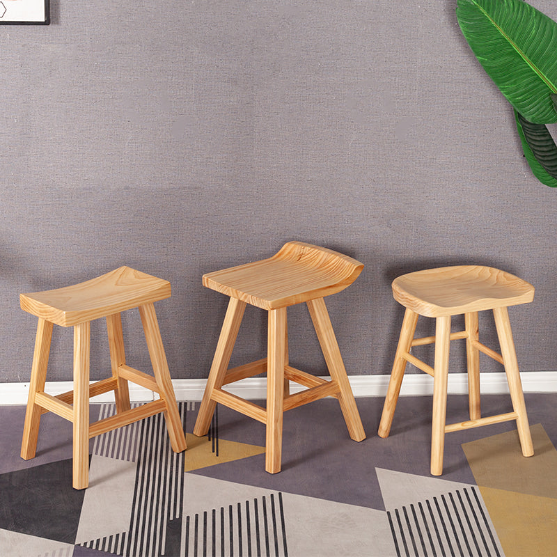 Modern Armless Backless Counter Stool Wood Cashier Bar Stool with Seat and Pedal Clearhalo 'Bar Furniture' 'Bar Stools' 'bar_stools' 'furn' 'furn_bar_stools' 'Furniture' 'Kitchen & Dining Furniture' 5173148