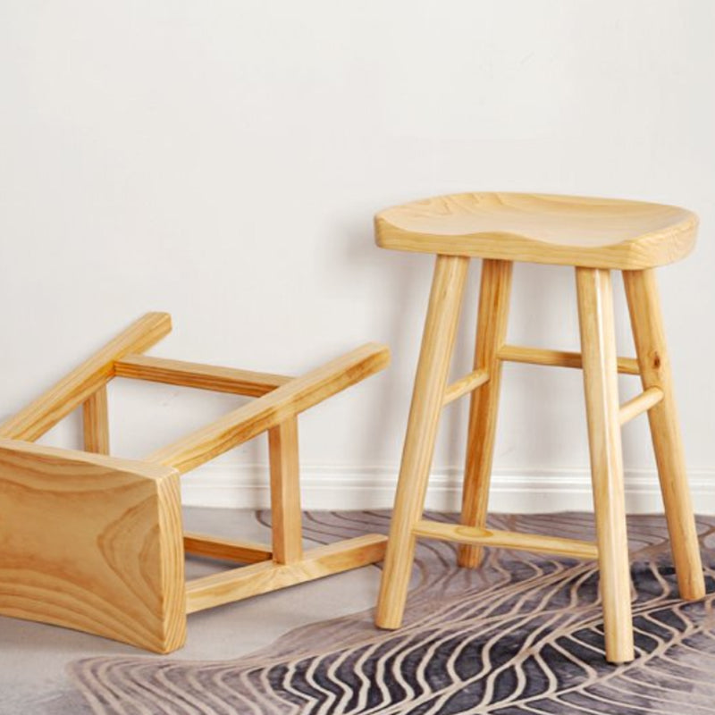 Modern Armless Backless Counter Stool Wood Cashier Bar Stool with Seat and Pedal Clearhalo 'Bar Furniture' 'Bar Stools' 'bar_stools' 'furn' 'furn_bar_stools' 'Furniture' 'Kitchen & Dining Furniture' 5173152