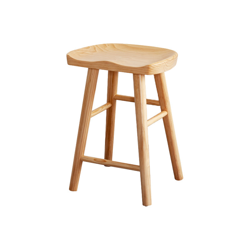 Modern Armless Backless Counter Stool Wood Cashier Bar Stool with Seat and Pedal Clearhalo 'Bar Furniture' 'Bar Stools' 'bar_stools' 'furn' 'furn_bar_stools' 'Furniture' 'Kitchen & Dining Furniture' 5173156
