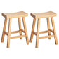 Modern Armless Backless Counter Stool Wood Cashier Bar Stool with Seat and Pedal Natural 2 Piece Set Clearhalo 'Bar Furniture' 'Bar Stools' 'bar_stools' 'furn' 'furn_bar_stools' 'Furniture' 'Kitchen & Dining Furniture' 5173165