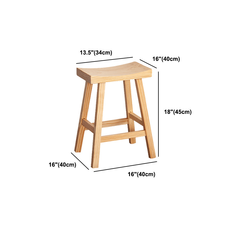 Modern Armless Backless Counter Stool Wood Cashier Bar Stool with Seat and Pedal Clearhalo 'Bar Furniture' 'Bar Stools' 'bar_stools' 'furn' 'furn_bar_stools' 'Furniture' 'Kitchen & Dining Furniture' 5173180