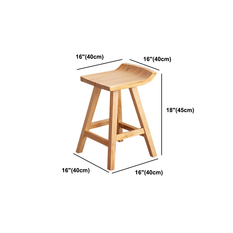 Modern Armless Backless Counter Stool Wood Cashier Bar Stool with Seat and Pedal Clearhalo 'Bar Furniture' 'Bar Stools' 'bar_stools' 'furn' 'furn_bar_stools' 'Furniture' 'Kitchen & Dining Furniture' 5173184