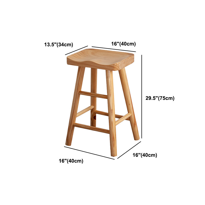 Modern Armless Backless Counter Stool Wood Cashier Bar Stool with Seat and Pedal Clearhalo 'Bar Furniture' 'Bar Stools' 'bar_stools' 'furn' 'furn_bar_stools' 'Furniture' 'Kitchen & Dining Furniture' 5173191