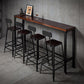 Industrial Armless Counter Stool Iron Milk Tea Shop Bar Stool with Cushion and Pedal Clearhalo 'Bar Furniture' 'Bar Stools' 'bar_stools' 'furn' 'furn_bar_stools' 'Furniture' 'Kitchen & Dining Furniture' 5173197