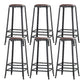 Industrial Armless Counter Stool Iron Milk Tea Shop Bar Stool with Cushion and Pedal Backless 6 Piece Set Bar Stool(31"H) Clearhalo 'Bar Furniture' 'Bar Stools' 'bar_stools' 'furn' 'furn_bar_stools' 'Furniture' 'Kitchen & Dining Furniture' 5173231