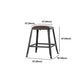 Industrial Armless Counter Stool Iron Milk Tea Shop Bar Stool with Cushion and Pedal Clearhalo 'Bar Furniture' 'Bar Stools' 'bar_stools' 'furn' 'furn_bar_stools' 'Furniture' 'Kitchen & Dining Furniture' 5173234