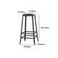 Industrial Armless Counter Stool Iron Milk Tea Shop Bar Stool with Cushion and Pedal Clearhalo 'Bar Furniture' 'Bar Stools' 'bar_stools' 'furn' 'furn_bar_stools' 'Furniture' 'Kitchen & Dining Furniture' 5173238