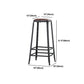 Industrial Armless Counter Stool Iron Milk Tea Shop Bar Stool with Cushion and Pedal Clearhalo 'Bar Furniture' 'Bar Stools' 'bar_stools' 'furn' 'furn_bar_stools' 'Furniture' 'Kitchen & Dining Furniture' 5173240