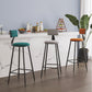 Modern Backrest Armless Counter Stool Iron Dining Room Bar Stool with Cushion and Pedal
