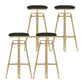 Glam Rotatable Backrest Counter Stool Iron Cafe Bar Stool with Cushion and Pedal