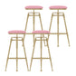 Glam Rotatable Backrest Counter Stool Iron Cafe Bar Stool with Cushion and Pedal