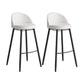 Industrial Backrest Counter Stool Iron Cafe Bar Stool with Leather Cushion and Pedal White 2 Piece Set Clearhalo 'Bar Furniture' 'Bar Stools' 'bar_stools' 'furn' 'furn_bar_stools' 'Furniture' 'Kitchen & Dining Furniture' 5173356