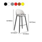 Industrial Backrest Counter Stool Iron Cafe Bar Stool with Leather Cushion and Pedal Clearhalo 'Bar Furniture' 'Bar Stools' 'bar_stools' 'furn' 'furn_bar_stools' 'Furniture' 'Kitchen & Dining Furniture' 5173373