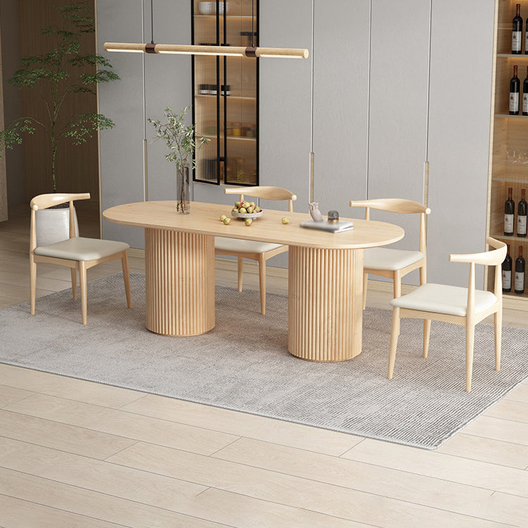 Contemporary Solid Wood Dining Table Set 1/5/7 Pieces Home Dining Room Set Clearhalo 'Dining Room Sets' 'Dining Tables & Seating' 'dining_room_set' 'furn' 'furn_dining_room_set' 'Furniture' 'Kitchen & Dining Furniture' 5173499