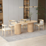 Contemporary Solid Wood Dining Table Set 1/5/7 Pieces Home Dining Room Set Clearhalo 'Dining Room Sets' 'Dining Tables & Seating' 'dining_room_set' 'furn' 'furn_dining_room_set' 'Furniture' 'Kitchen & Dining Furniture' 5173501