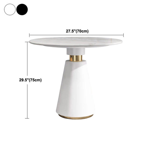 Mesa de comedor de piedra sinterizada mesa moderna de comedor con base de pedestal