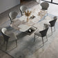 Eettafel in moderne stijl, gesinterde stenen voetstuktafel voor thuis