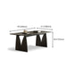Mesa de comedor de madera maciza de pino mesa de doble pedestal moderna en negro