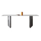 Mesa de comedor de estilo moderno mesa de doble pedestal de piedra sinterizada para el hogar