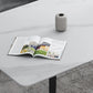 Table Industrielle Base Luge Rectangulaire Table Fixe Blanche en Pierre Frittée