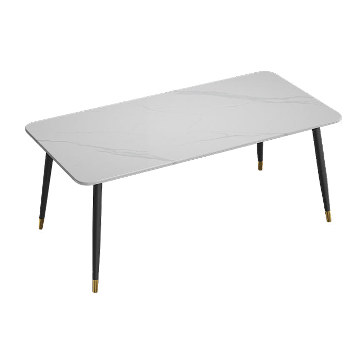 Table à manger en pierre fritrée blanche