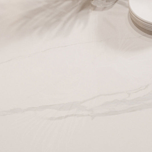 Mesa de comedor de piedra sinterizada blanca mesa de comedor de lujo tradicional con 4 patas