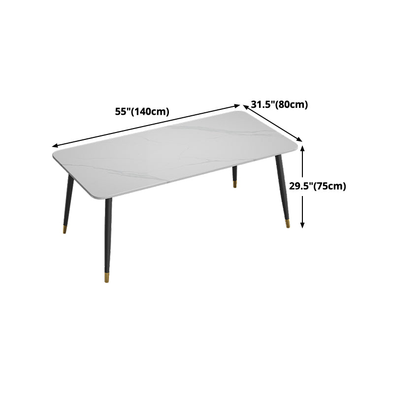 Table à manger en pierre fritrée blanche