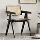 Modern Style Dining Chair Wooden Open Back Arm Chair for Home